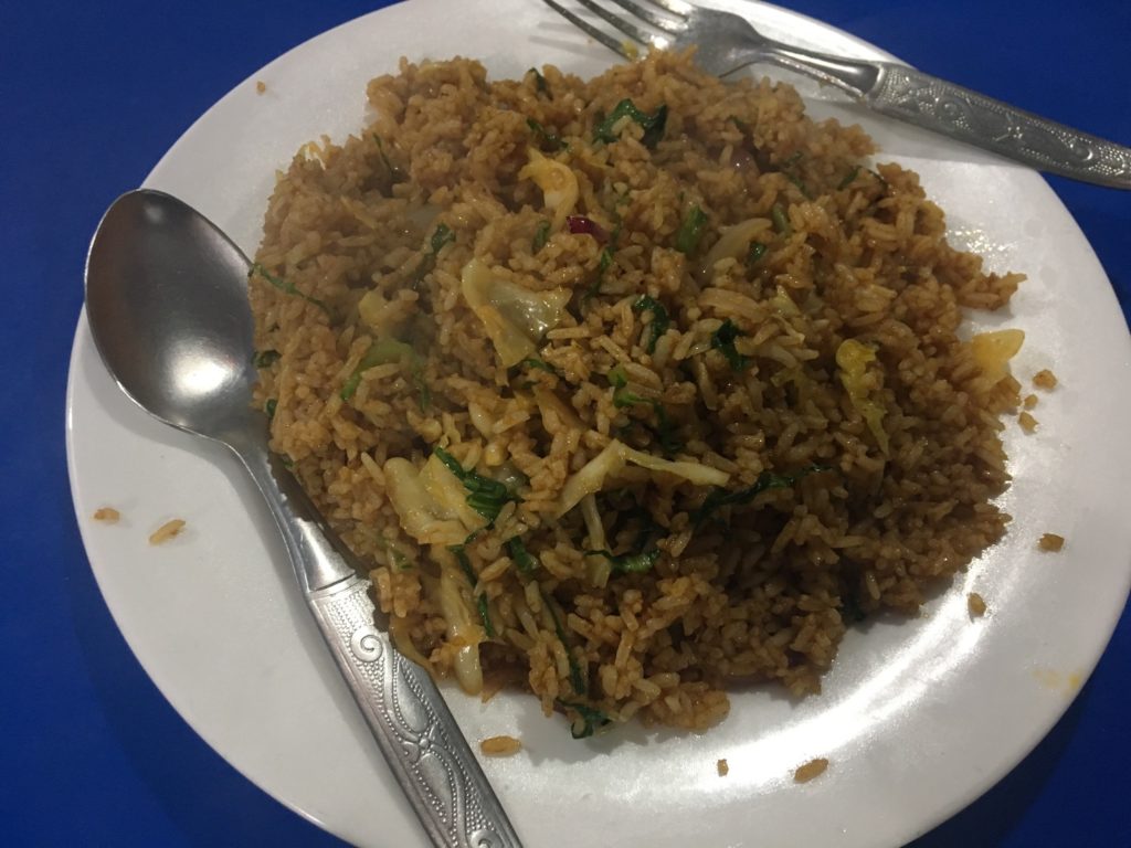 肉なし、卵なしチャーハン